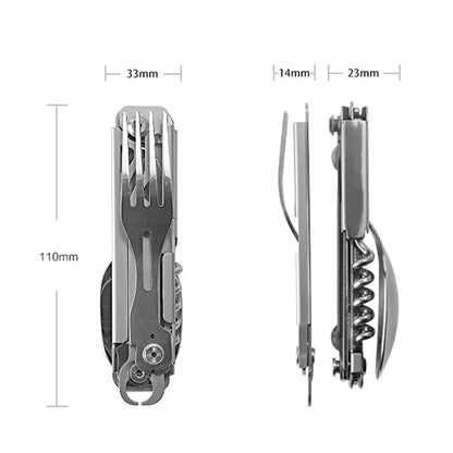 Portable Stainless Steel Camping Cutlery Set Knife Fork Spoon Opener Foldable Outdoor Equipment 2