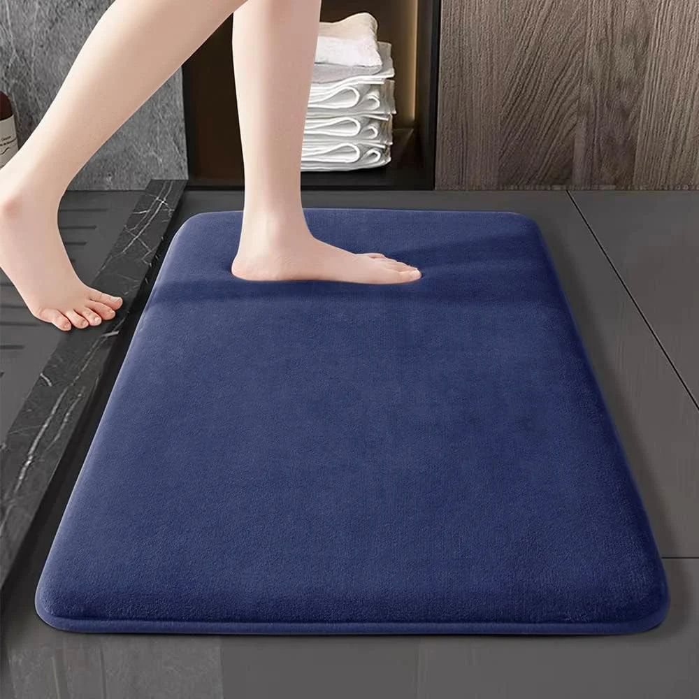 Super Absorbent Floor Mat  AntiSlip Coral Velvet Bathroom Rug QuickDry Bath Mat For Doorways  Showe 9