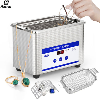 Ultrasonic Cleaner 40kHz, Professional Ultrasound Washing Bath for Jewelry & Eyeglasses