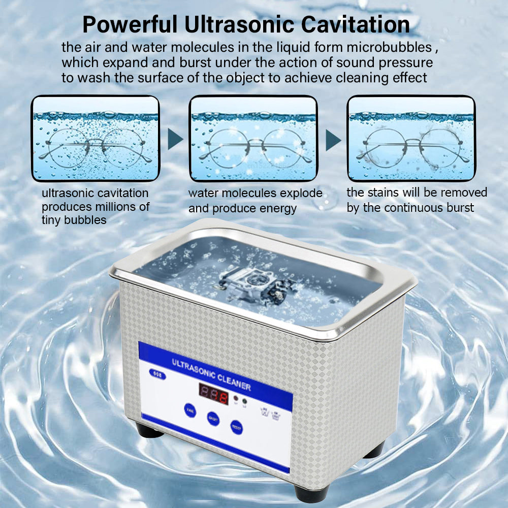 Ultrasonic Cleaner 40kHz Professional Ultrasound Washing Bath For Jewelry  Eyeglasses 3