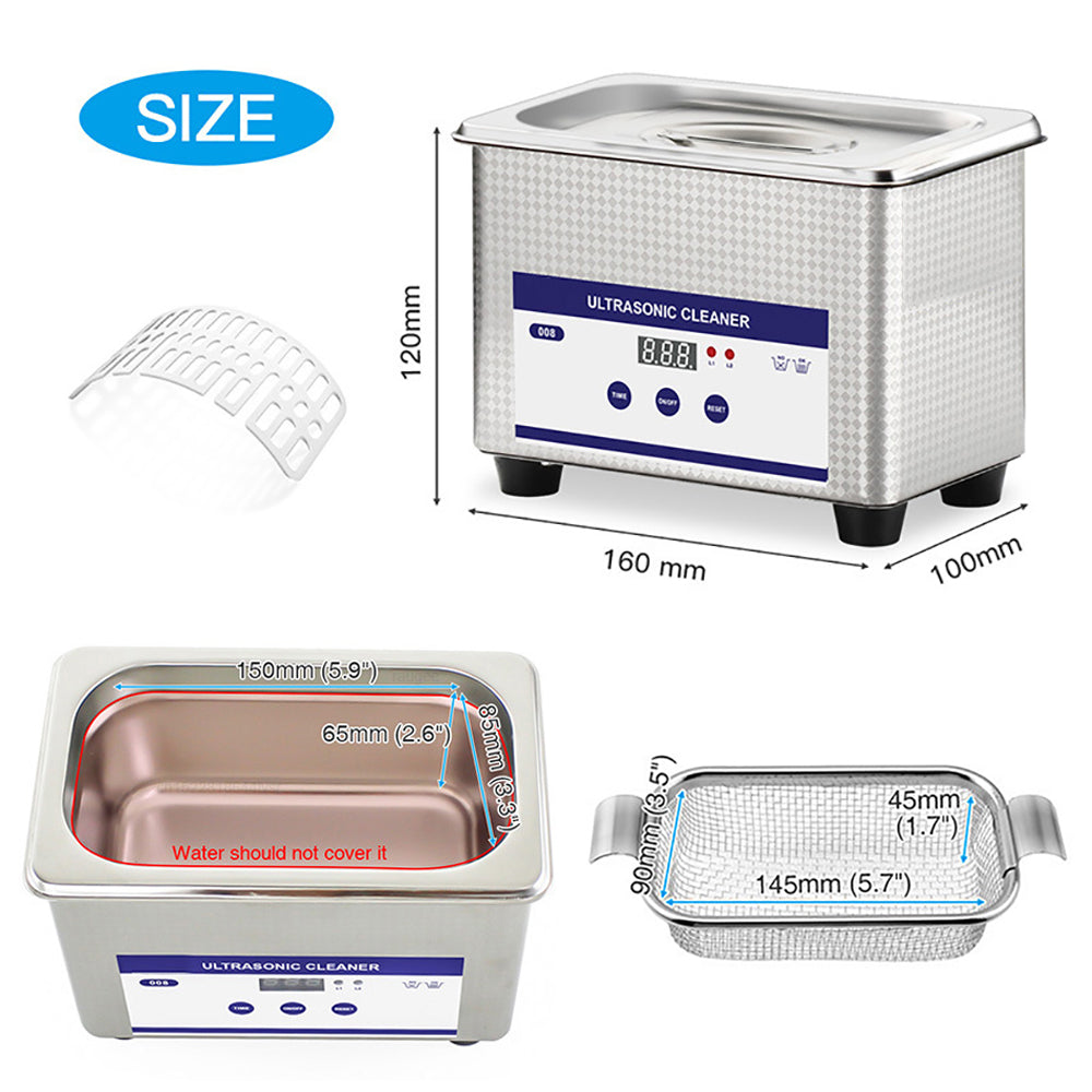 Ultrasonic Cleaner 40kHz Professional Ultrasound Washing Bath For Jewelry  Eyeglasses 5