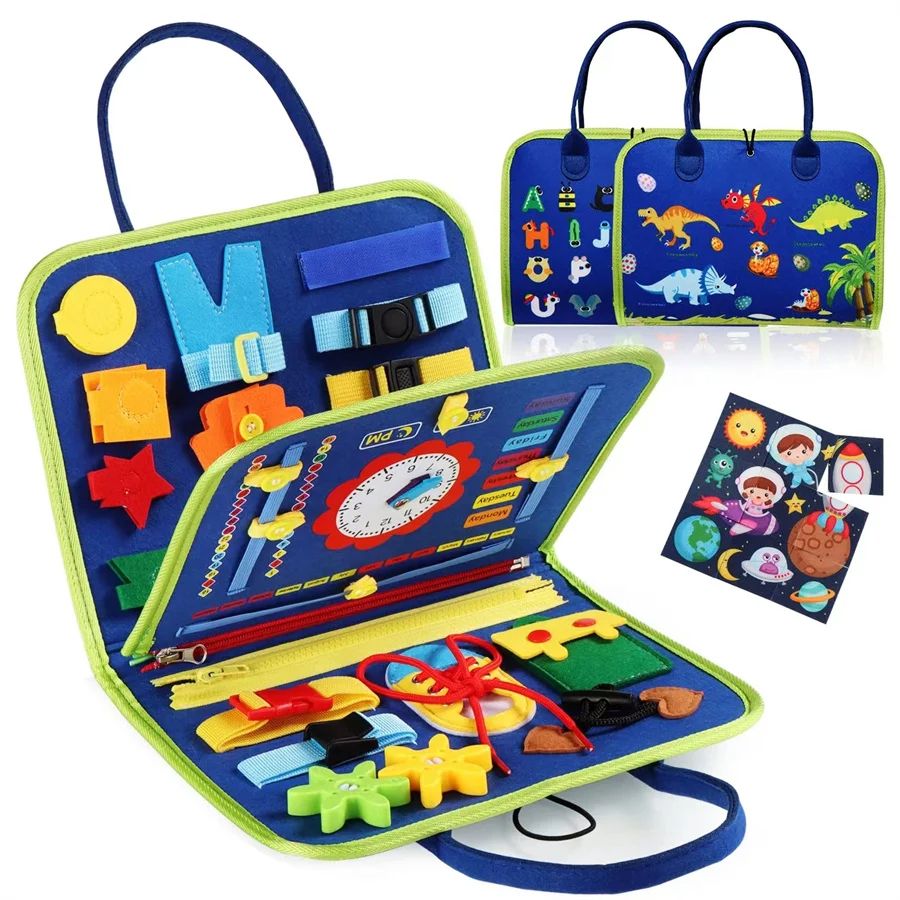 Montessori Busy Board For Toddlers Sensory Educational Toys For Kids Preschool Fine Motor Skills Gi 5
