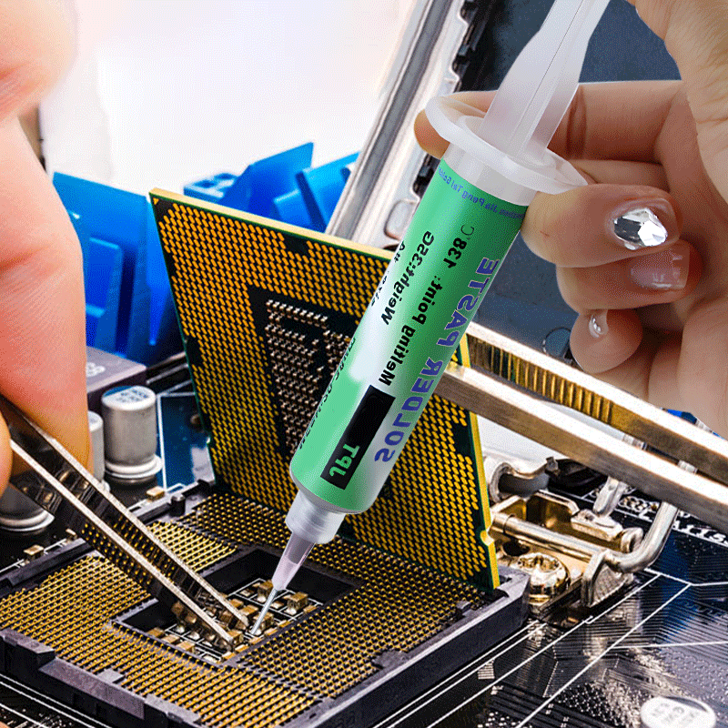 Lead Free Solder Paste 138 C No Clean Syringe for iPhone Repair