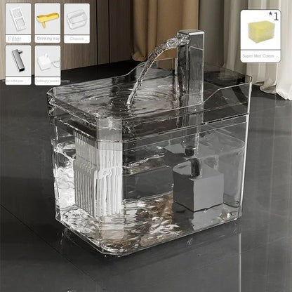 15L Transparent Cat Water Fountain Automatic Pet Water Dispenser With USB Pump AntiDry Burning Reci 6