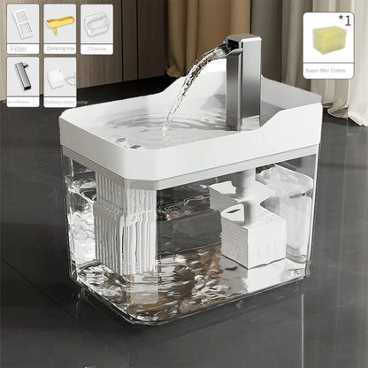 15L Transparent Cat Water Fountain Automatic Pet Water Dispenser With USB Pump AntiDry Burning Reci 7