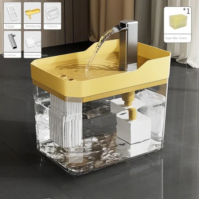 15L Transparent Cat Water Fountain Automatic Pet Water Dispenser With USB Pump AntiDry Burning Reci 8