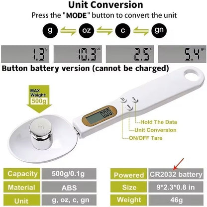 Mini Digital Spoon Scale LCD Kitchen Measuring Tool For Coffee Flour And Powder 6