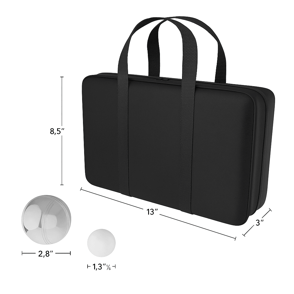 Petanque Boules Set  8 Steel Tossing Balls With Carrying Case For Backyard Bocce Games 2