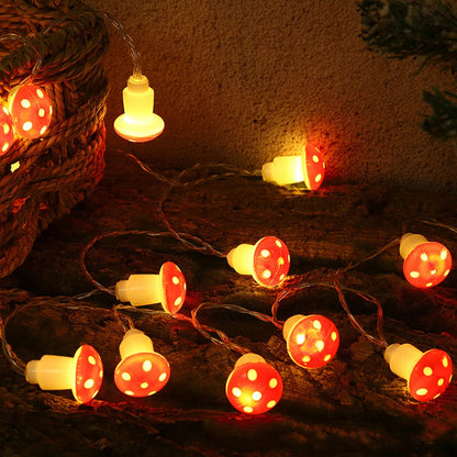 Whimsical Mushroom LED Fairy String Lights Indoor Decorative Christmas  Party Ambience 2