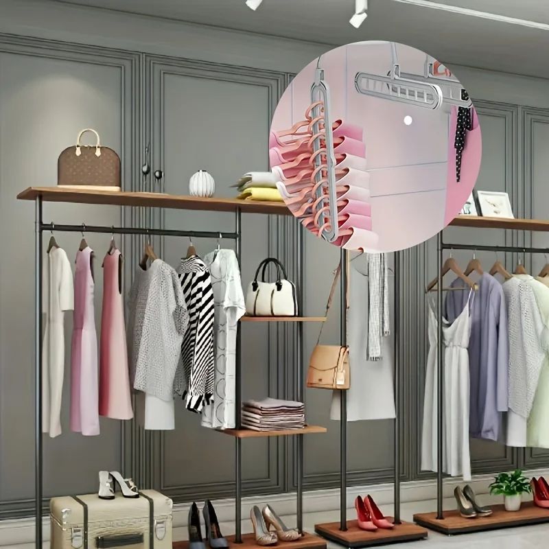Heavy Duty Plastic Foldable Hangers Space Saving Clothes Organizer For Wardrobe Closet Home Dorm Ro 5