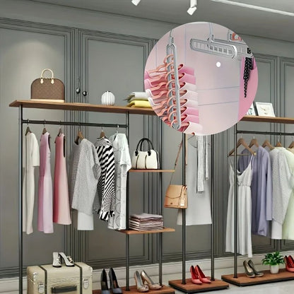 Heavy Duty Plastic Foldable Hangers Space Saving Clothes Organizer For Wardrobe Closet Home Dorm Ro 5