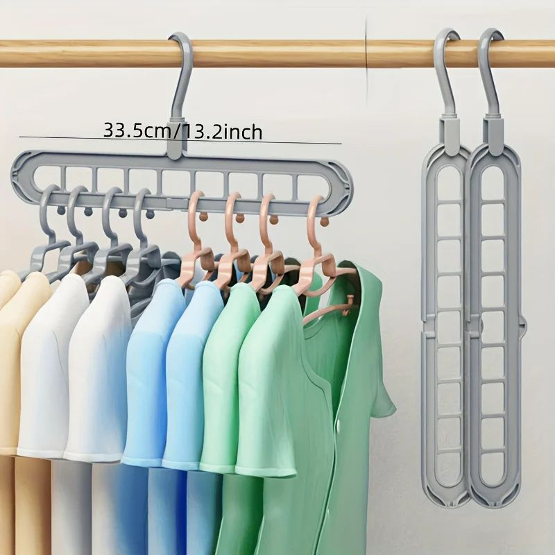 Heavy Duty Plastic Foldable Hangers Space Saving Clothes Organizer For Wardrobe Closet Home Dorm Ro 1