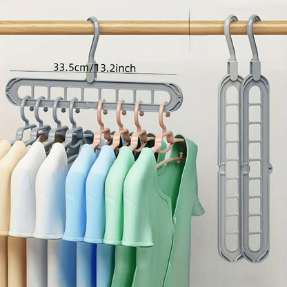 Heavy Duty Plastic Foldable Hangers Space Saving Clothes Organizer For Wardrobe Closet Home Dorm Ro 1