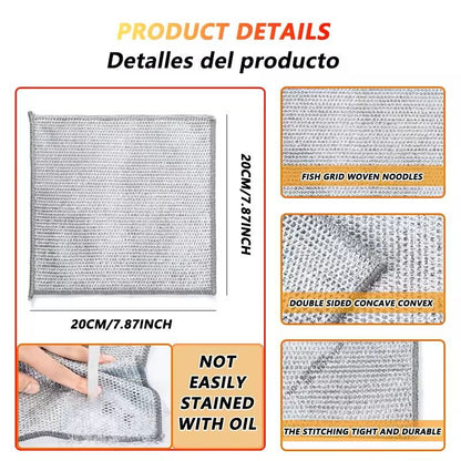 Magic Multipurpose Dishwashing Cloth Wire Mesh Scrubber For Kitchen And Home Cleaning 3