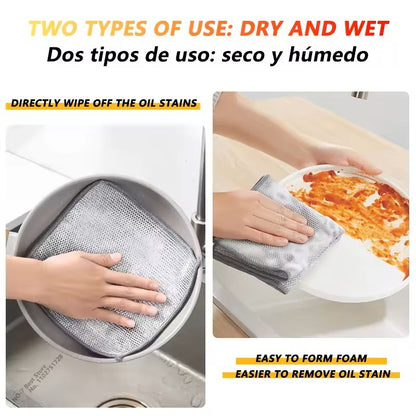 Magic Multipurpose Dishwashing Cloth Wire Mesh Scrubber For Kitchen And Home Cleaning 7