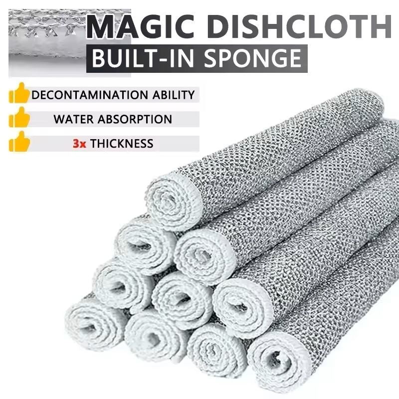 Magic Multipurpose Dishwashing Cloth Wire Mesh Scrubber For Kitchen And Home Cleaning 8