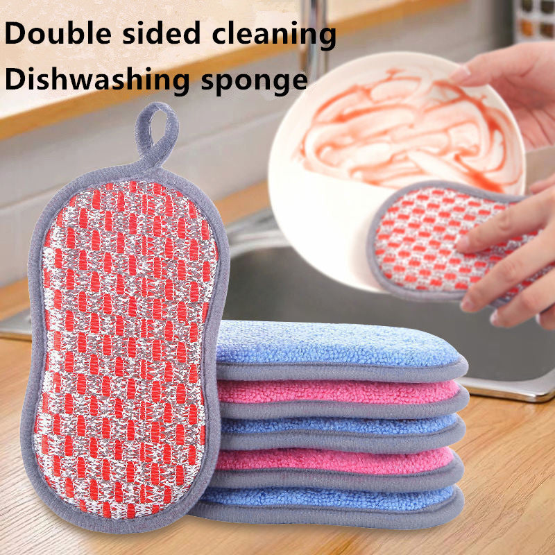 HeavyDuty DoubleSided Sponge Scrubber Ideal For Kitchen Dishwashing  Cleaning Tasks 3