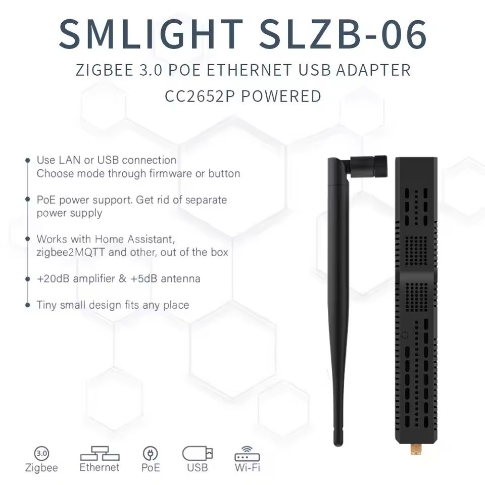 Zigbee 3 Gateway Ethernet USB WiFi Coordinator With PoE For Home Automation 11
