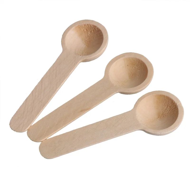 10Pcs Mini Wooden Spoons For Kitchen Seasoning Honey Coffee Salt Spice Jars  Natural Wood Measuring 2