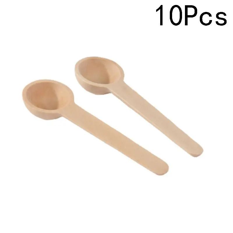 10Pcs Mini Wooden Spoons For Kitchen Seasoning Honey Coffee Salt Spice Jars  Natural Wood Measuring 3