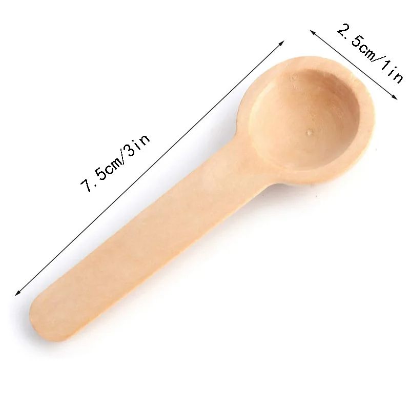 10Pcs Mini Wooden Spoons For Kitchen Seasoning Honey Coffee Salt Spice Jars  Natural Wood Measuring 5