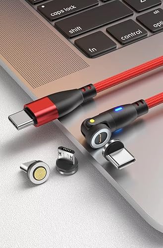 AUFU 100W Magnetic USB Charging Cable  5A Fast Charge TypeC  Micro USB Magnet Cable For IPhone Sams 7