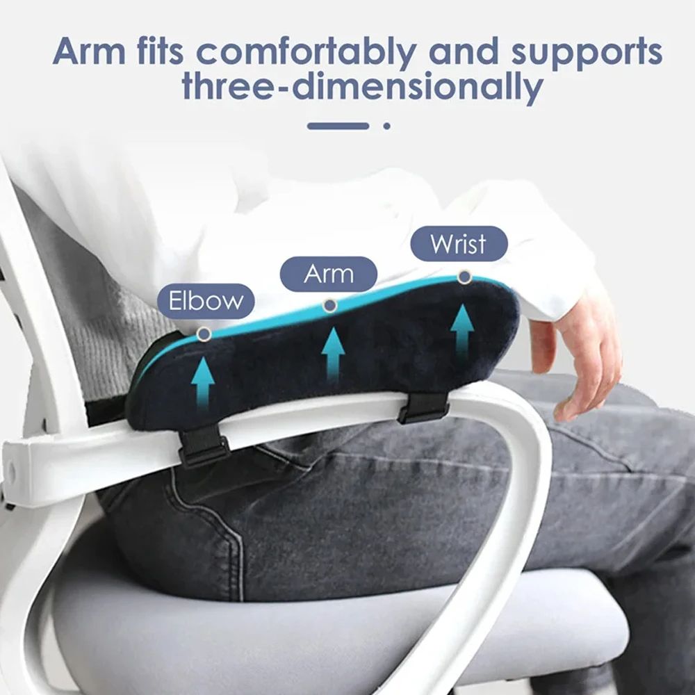 Office Chair Armrest Pad Elbow Pillow Memory Foam Cooling Gel Support Cushion For Gaming Chair Home 4