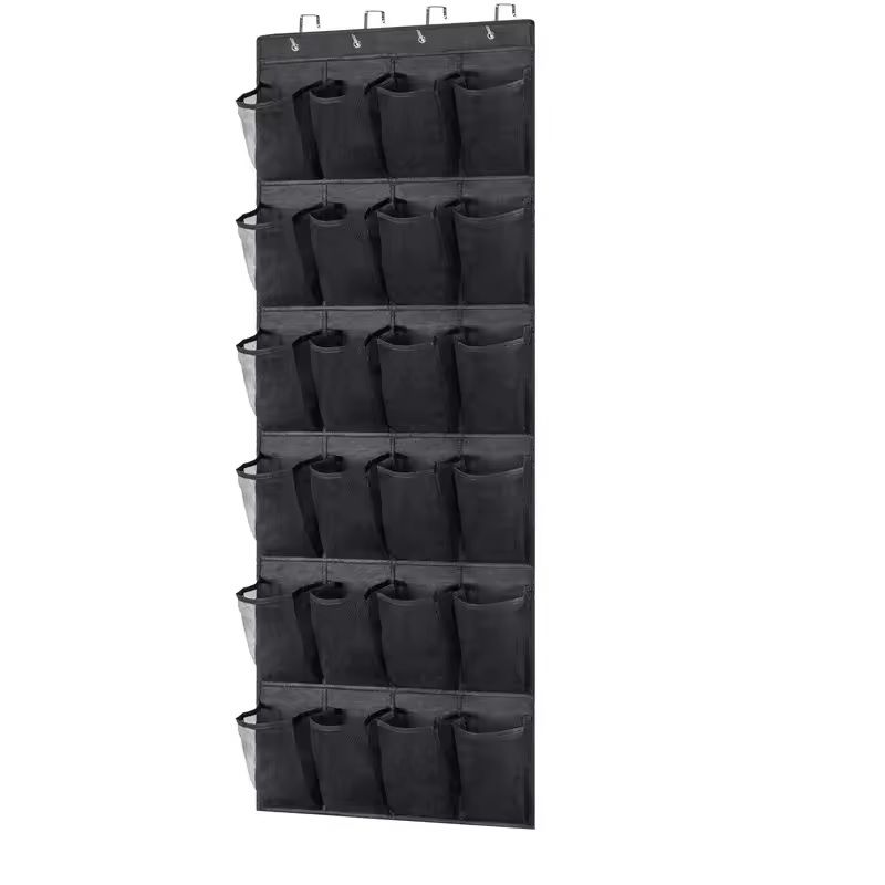 Over The Door Shoe Rack With 24 Mesh Pockets Hanging Closet Organizer Holder 5