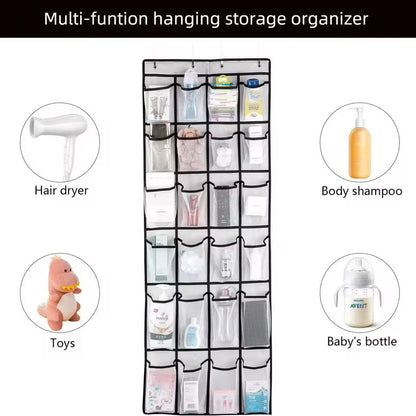Over The Door Shoe Rack With 24 Mesh Pockets Hanging Closet Organizer Holder 7