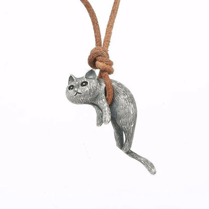 Original Design Cat Pendant Necklace Creative Personality Jewelry Gift For Women  Men 4