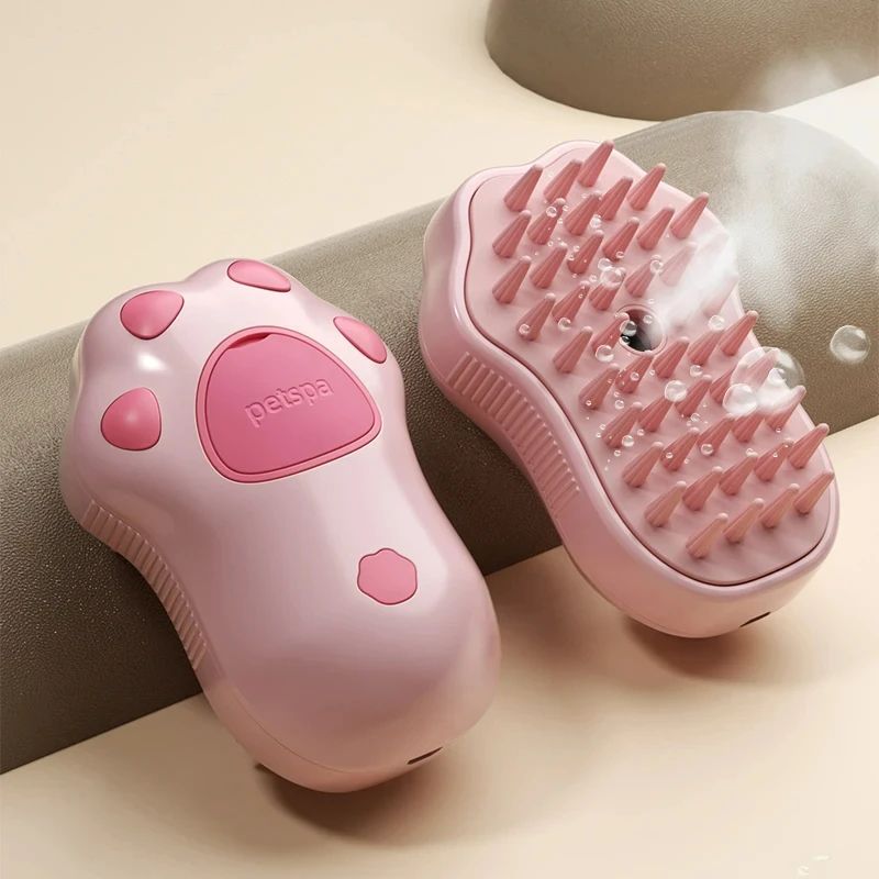 Electric Pet Grooming Brush Cat Steam Hair Comb Dog Massage Tool With Spray Function For Bath Shedd 1