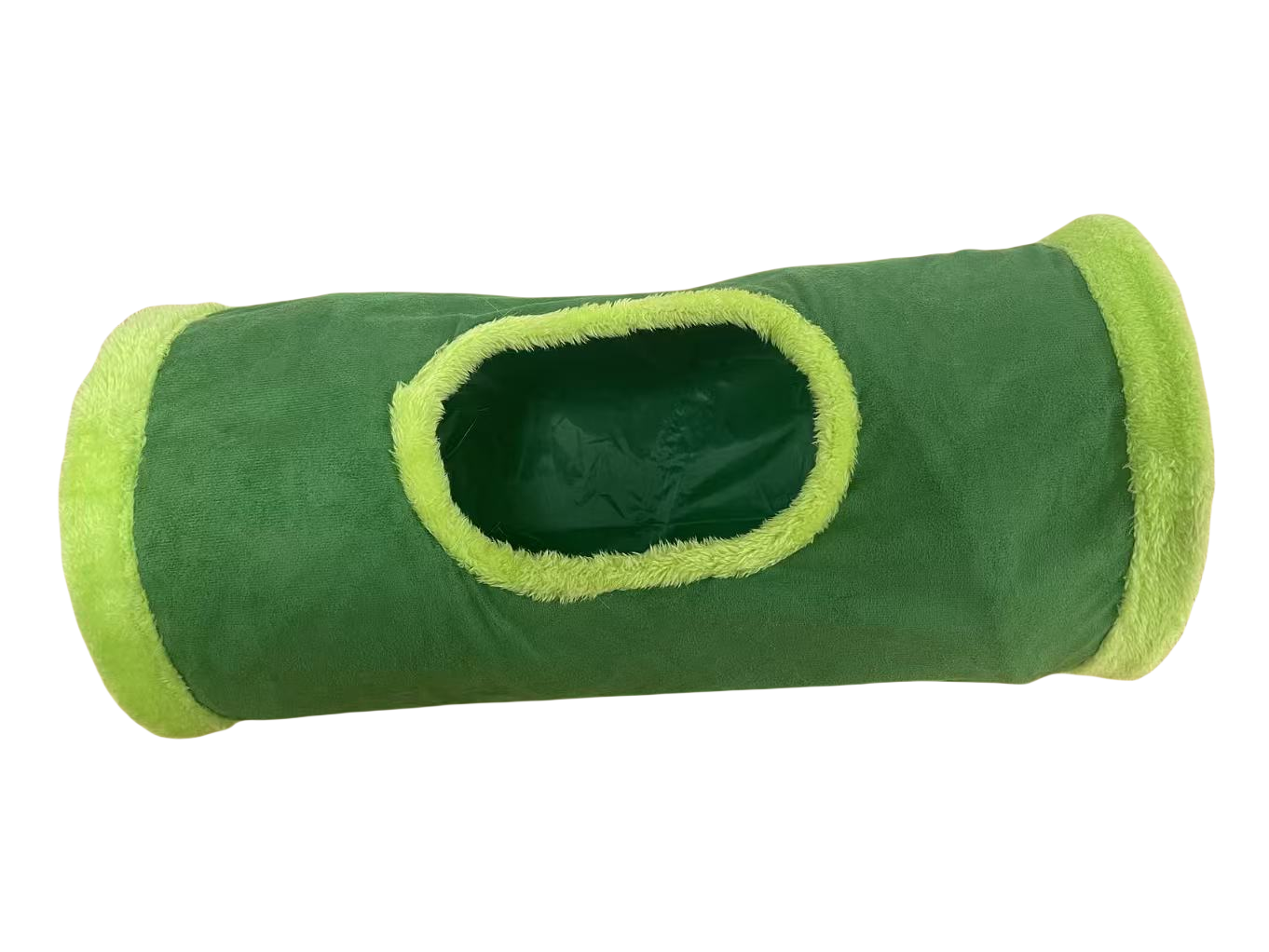 Collapsible Cat Winter Suede Tunnel Interactive 2 Way & 3 Way Play Chase Hide Tunnel for Puppy, Rabbit & Kitten