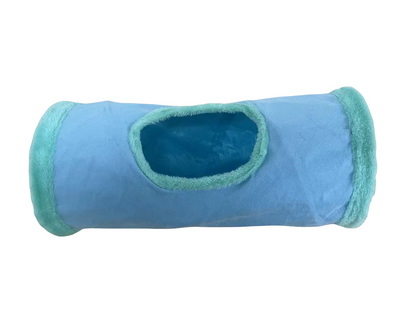 Collapsible Cat Winter Suede Tunnel Interactive 2 Way & 3 Way Play Chase Hide Tunnel for Puppy, Rabbit & Kitten