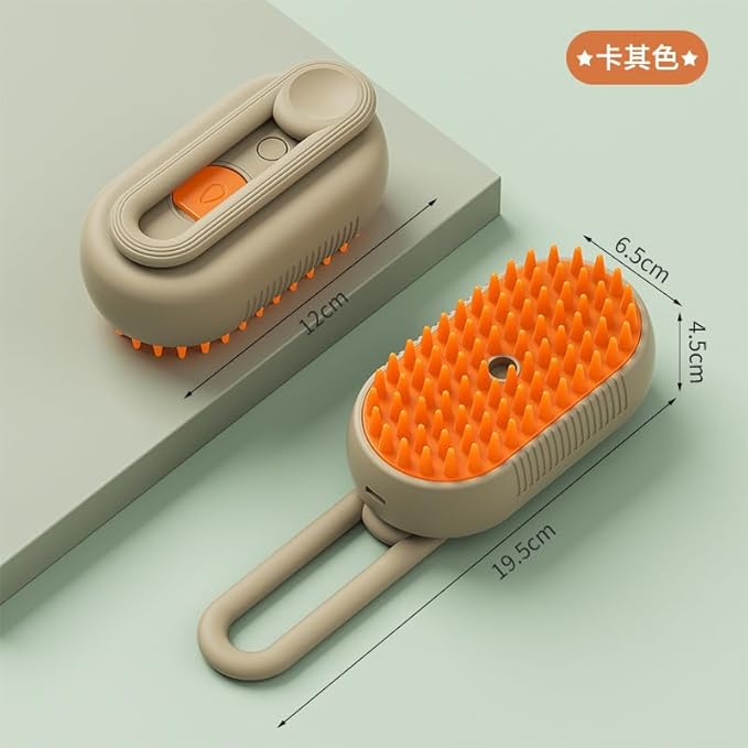 3in1 Steamy Pet Grooming Brush  Electric Spray Dog  Cat Hair Brush With Massage  Detangler Function 3