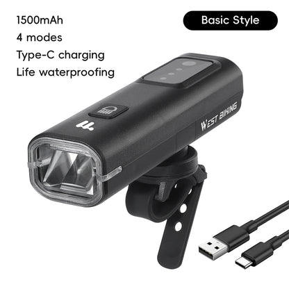 Portable 400 Lumen Bicycle Headlight Intelligent Light Sensing Front Light With Quick Release 6