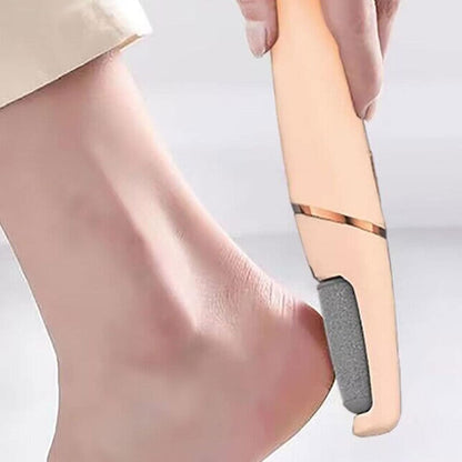 USB Rechargeable Electric Foot Grinder  Pedicure Tool With 2 Removable Roller Heads For Smooth Soft 3
