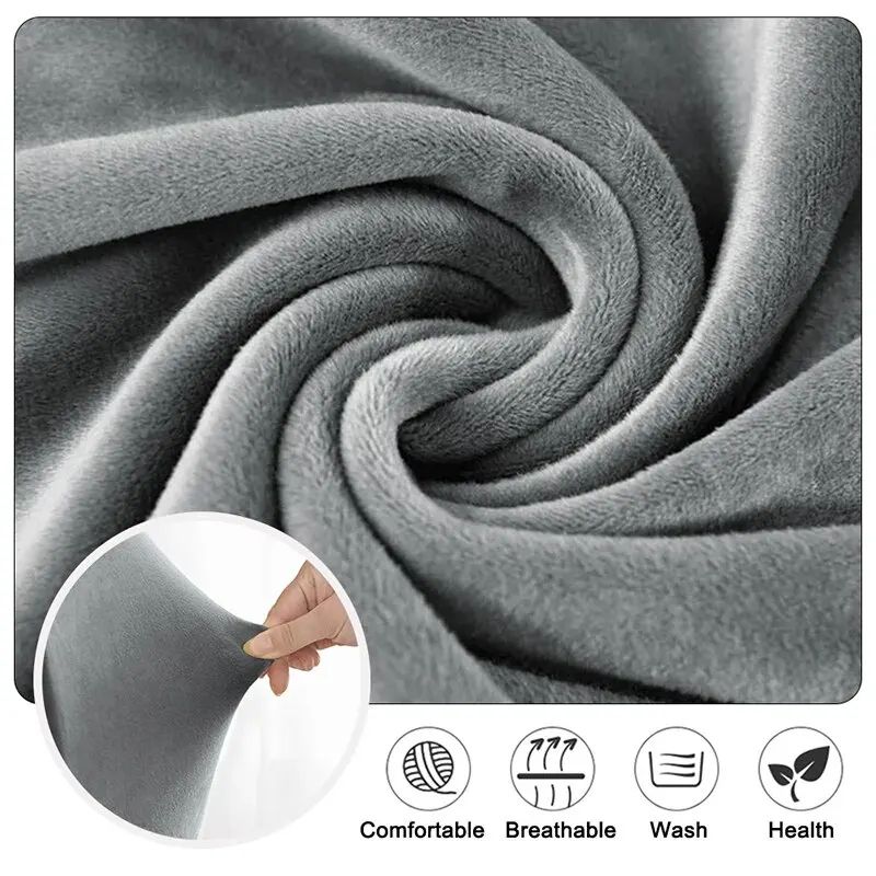 Velvet Shell Chair Cover Solid Color Stretch Armless Seat Slipcover For Dining Room Home Hotel Wedd 2