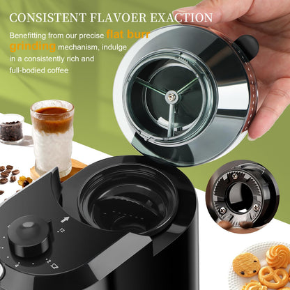 Wancle Electric Burr Coffee Grinder  Conical Burr Mill With 28 Grind Settings For Espresso To Frenc 2