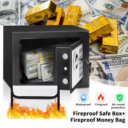 Steel Digital Safe Box With Electronic Lock And Fireproof Money Bag For Home Security 6
