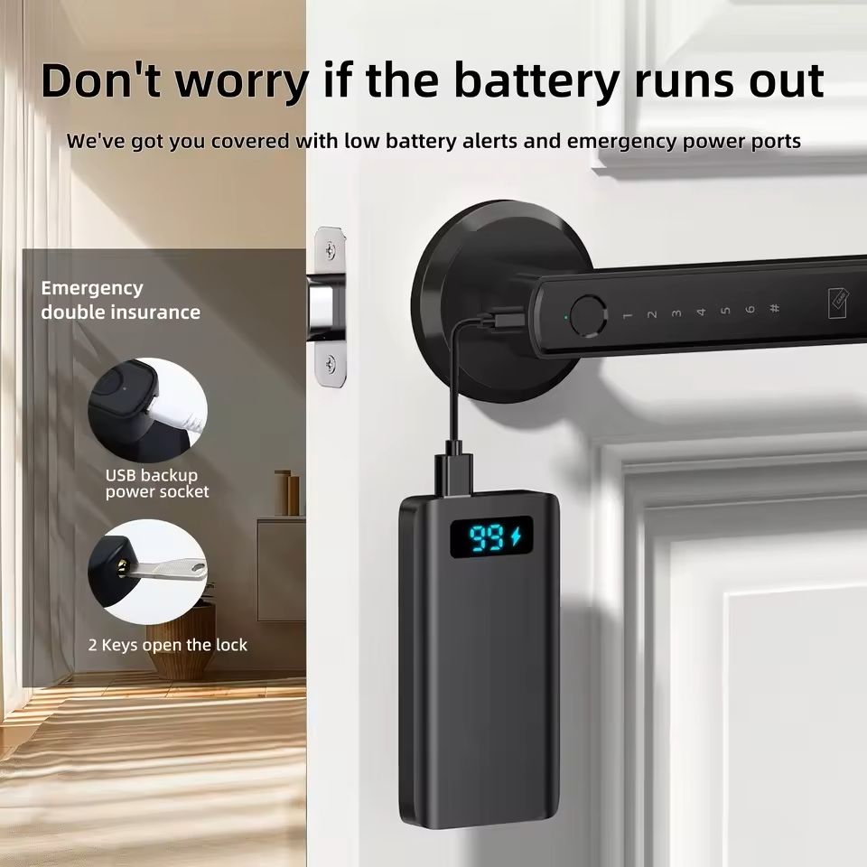 Smart Fingerprint Door Lock With Touchscreen Keypad And App Remote Control 3