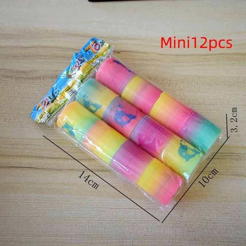 Rainbow Magic Springs Circle Toys, Kids Birthday Party Favors, Small Gifts, Pinata Fillers, Flexible Fun Giveaway Toys