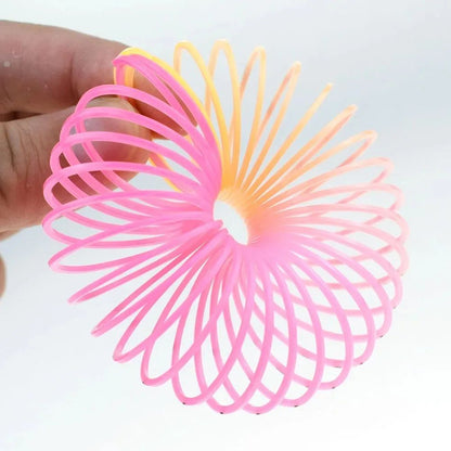 Rainbow Magic Springs Circle Toys Kids Birthday Party Favors Small Gifts Pinata Fillers Flexible Fu 3