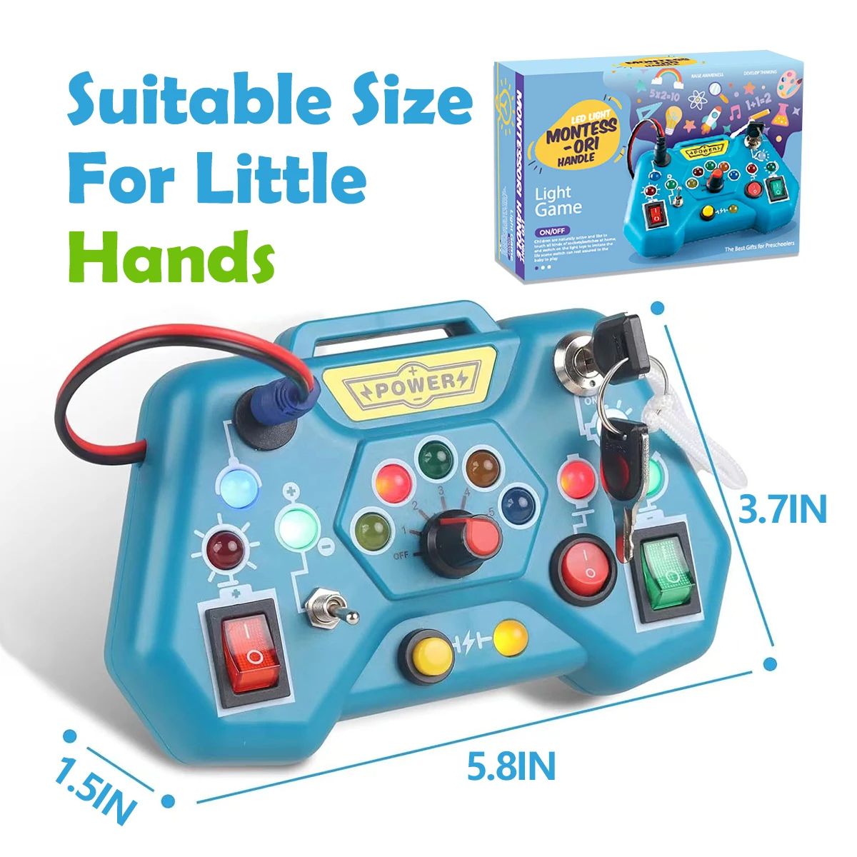 Montessori Busy Board Toys For Toddlers  Educational Travel Toy For 3YearOld Boys Girls Fine Motor  6