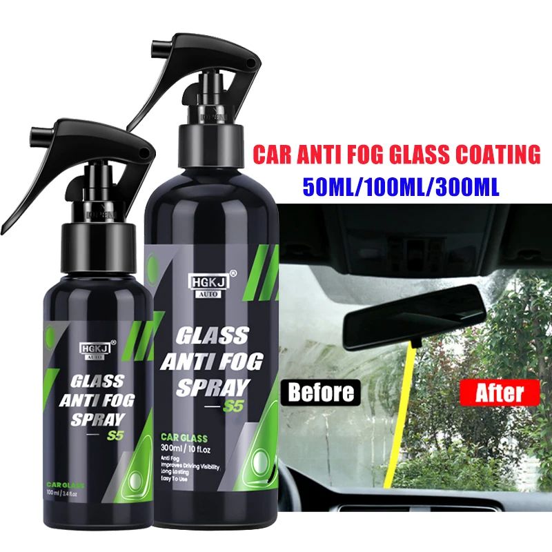 Waterproof Car Anti Fog Glass Spray, Windshield Rain Repellent Coating, AntiFog Cleaner Liquid for Auto Windows & Mirror
