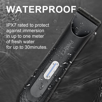 Electric Groin  Body Hair Trimmer For Men  Waterproof Groomer With Replaceable Ceramic Blade 4
