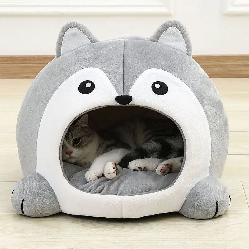 Plush Cat House Sofa, Warm Pet Bed, Small Dog Cushion, Kittens Cave, Puppy Tent Mat, Soft Basket for Cats & Dogs