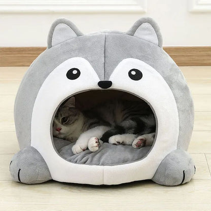 Plush Cat House Sofa, Warm Pet Bed, Small Dog Cushion, Kittens Cave, Puppy Tent Mat, Soft Basket for Cats & Dogs