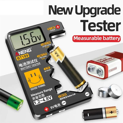 ANENG Universal LCD Battery Tester Test AA AAA C D 9V Button Cells Household Power Bank Detector 1