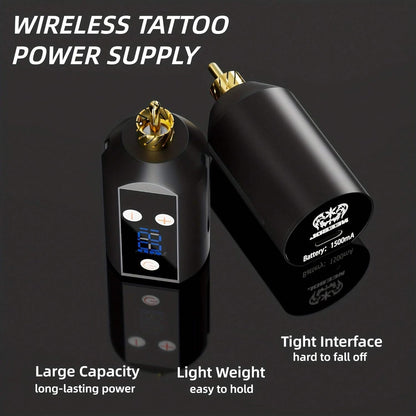 Neebol Wireless Tattoo Kit  Complete Cordless Tattoo Pen With LED Display  1500mAh Battery For Begi 6