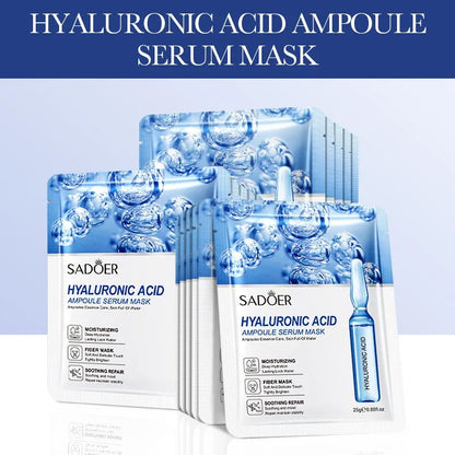 Gold Hyaluronic Acid Facial Masks Firming Moisturizing Brightening Hydrating Skin Care Treatment 5